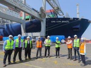 الخط الملاحى CMA يمتنع عن دخول البحر الأحمر , و يٌفعل ” القوة القاهرة”. CMA-CGM-BRAZIL-بسعة-15،128-حاوية-